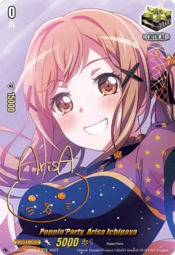 Poppin'Party, Arisa Ichigaya (Signature) (D-BT11/EX05EN-S), D-BT11: Clash of the Heroes — Vanguard card price