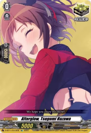Afterglow, Tsugumi Hazawa (D-BT11/EX10EN), D-BT11: Clash of the Heroes — Vanguard card price