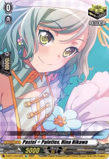 Pastel*Palettes, Hina Hikawa (D-BT11/EX12EN), D-BT11: Clash of the Heroes — Vanguard card price