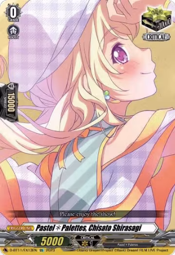 Pastel*Palettes, Chisato Shirasagi (D-BT11/EX13EN), D-BT11: Clash of the Heroes — Vanguard card price