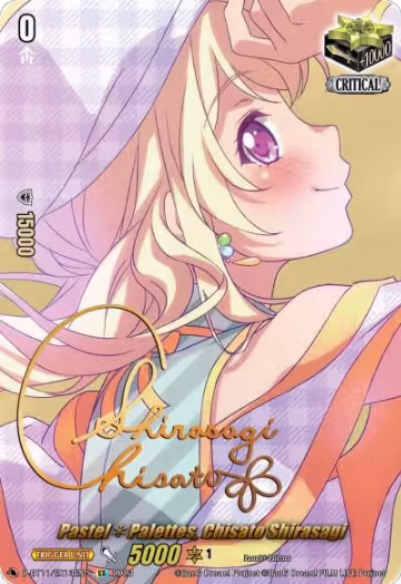 Pastel*Palettes, Chisato Shirasagi (Signature) (D-BT11/EX13EN-S), D-BT11: Clash of the Heroes — Vanguard card price