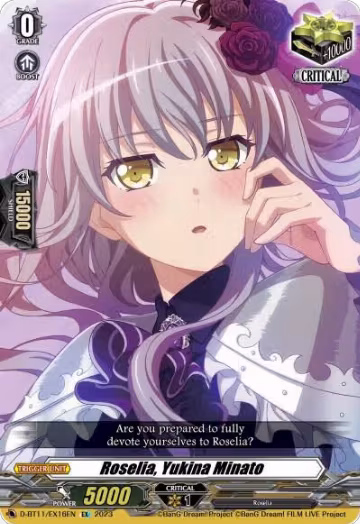 Roselia, Yukina Minato (D-BT11/EX16EN), D-BT11: Clash of the Heroes — Vanguard card price