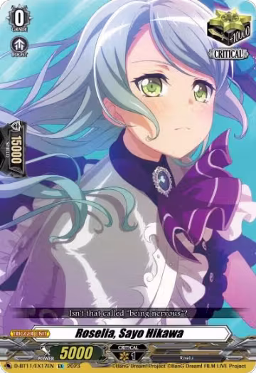 Roselia, Sayo Hikawa (D-BT11/EX17EN), D-BT11: Clash of the Heroes — Vanguard card price