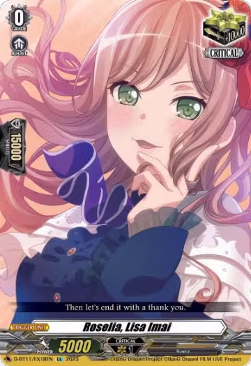 Roselia, Lisa Imai (D-BT11/EX18EN), D-BT11: Clash of the Heroes — Vanguard card price