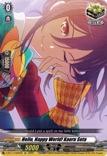 Hello, Happy World! Kaoru Seta (D-BT11/EX22EN), D-BT11: Clash of the Heroes — Vanguard card price