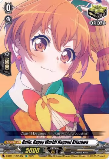 Hello, Happy World! Hagumi Kitazawa (D-BT11/EX23EN), D-BT11: Clash of the Heroes — Vanguard card price