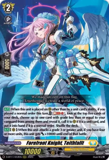 Forefront Knight, Teithfallt (D-BT11/012EN), D-BT11: Clash of the Heroes — Vanguard card price
