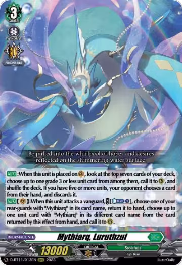 Mythiarq, Luruthzul (D-BT11/013EN), D-BT11: Clash of the Heroes — Vanguard card price