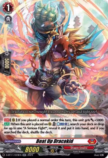 Beat Up Dracokid (D-BT11/019EN), D-BT11: Clash of the Heroes — Vanguard card price