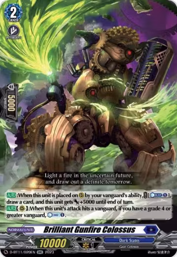 Brilliant Gunfire Colossus (D-BT11/020EN), D-BT11: Clash of the Heroes — Vanguard card price