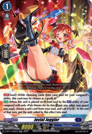 Jovial Juggler (D-BT11/022EN), D-BT11: Clash of the Heroes — Vanguard card price