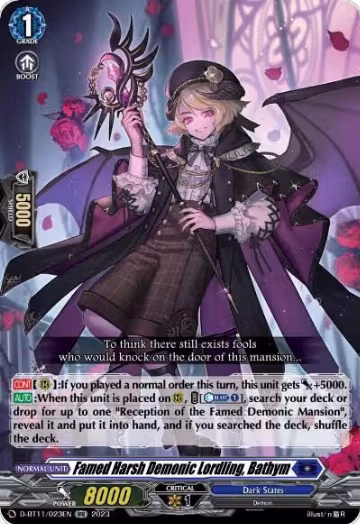 Famed Harsh Demonic Lordling, Bathym (D-BT11/023EN), D-BT11: Clash of the Heroes — Vanguard card price