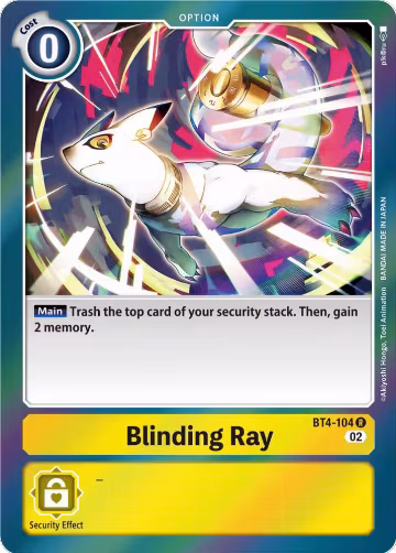 Blinding Ray (Resurgence Booster Reprint) (BT4-104 R), Resurgence Booster — Digimon card price