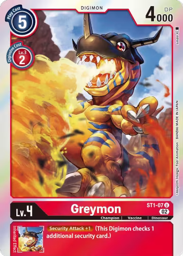 Greymon - ST1-07 (Resurgence Booster Reprint) (ST1-07 U), Resurgence Booster — Digimon card price