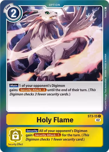 Holy Flame (Resurgence Booster Reprint) (ST3-015 C), Resurgence Booster — Digimon card price