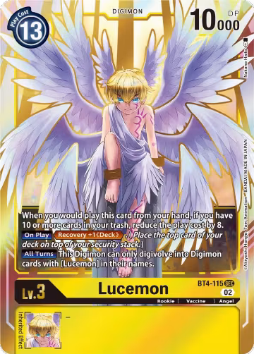 Lucemon (Resurgence Booster Reprint) (BT4-115 SEC), Resurgence Booster — Digimon card price