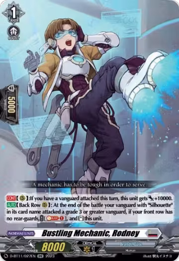 Bustling Mechanic, Rodney (D-BT11/027EN), D-BT11: Clash of the Heroes — Vanguard card price