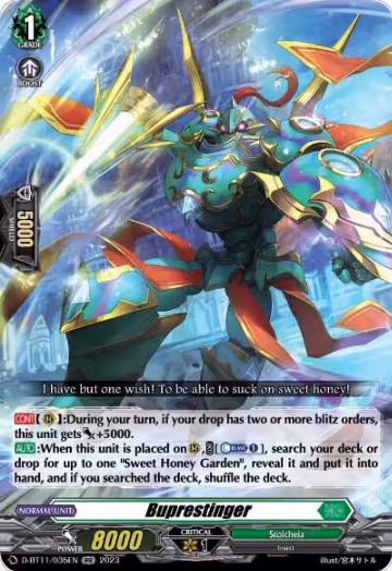 Buprestinger (D-BT11/035EN), D-BT11: Clash of the Heroes — Vanguard card price