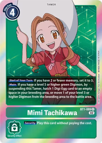 Mimi Tachikawa - BT1-089 (Resurgence Booster Reprint) (BT1-089 R), Resurgence Booster — Digimon card price