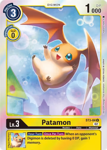 Patamon - ST3-04 (Resurgence Booster Reprint) (ST3-04 U), Resurgence Booster — Digimon card price