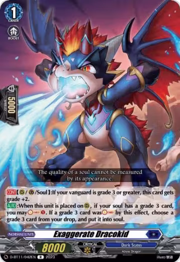 Exaggerate Dracokid (D-BT11/042EN), D-BT11: Clash of the Heroes — Vanguard card price