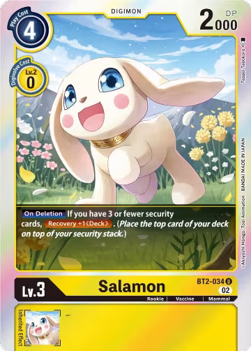 Salamon - BT2-034 (Resurgence Booster Reprint) (BT2-034 U), Resurgence Booster — Digimon card price