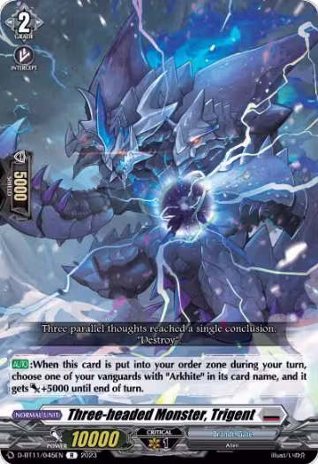 Three-headed Monster, Trigent (D-BT11/045EN), D-BT11: Clash of the Heroes — Vanguard card price