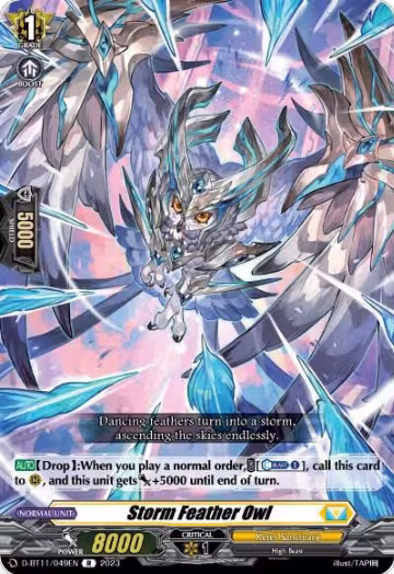 Storm Feather Owl (D-BT11/049EN), D-BT11: Clash of the Heroes — Vanguard card price