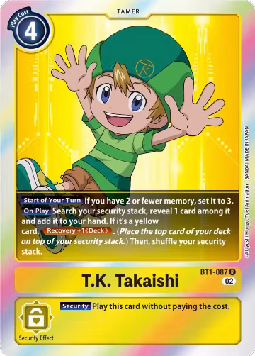 T.K. Takaishi (Resurgence Booster Reprint) (BT1-087 R), Resurgence Booster — Digimon card price