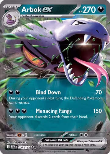 Arbok ex - 024/165 (024/165), Scarlet & Violet 151 — Pokémon card price