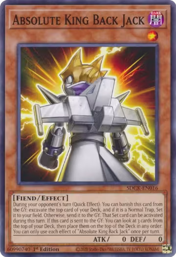 Absolute King Back Jack (SDCK-EN016), Structure Deck: The Crimson King — Yu-Gi-Oh! card price
