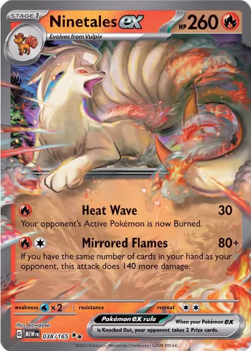 Ninetales ex - 038/165 (038/165), Scarlet & Violet 151 — Pokémon card price