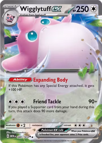 Wigglytuff ex - 040/165 (040/165), Scarlet & Violet 151 — Pokémon card price