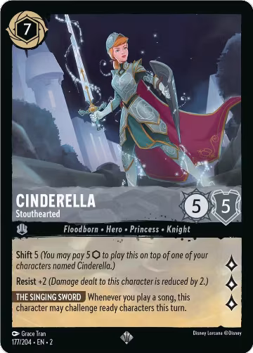 Cinderella - Stouthearted (177/204), Rise of the Floodborn — Lorcana card price