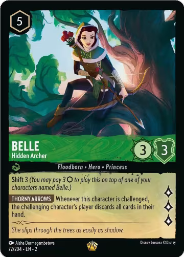 Belle - Hidden Archer (72/204), Rise of the Floodborn — Lorcana card price