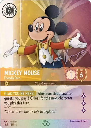 Mickey Mouse - Friendly Face (Alternate Art) (18) — card price