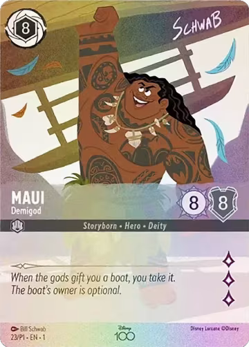 Maui - Demigod (Alternate Art) (23), Disney100 Promos — Lorcana card price