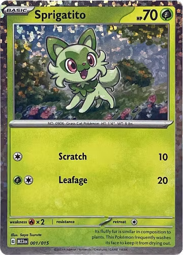 Sprigatito (001/015) — card price