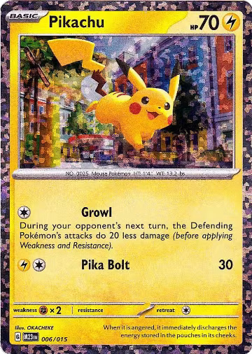 Pikachu (006/015) — card price