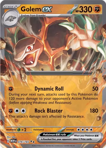 Golem ex - 076/165 (076/165), Scarlet & Violet 151 — Pokémon card price