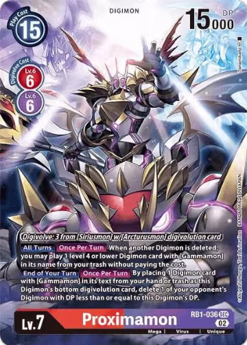 Proximamon (Textured Alternate Art) (RB1-036 SEC), Resurgence Booster — Digimon card price