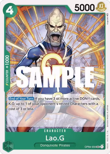 Lao.G (OP04-034), Kingdoms of Intrigue — One Piece card price