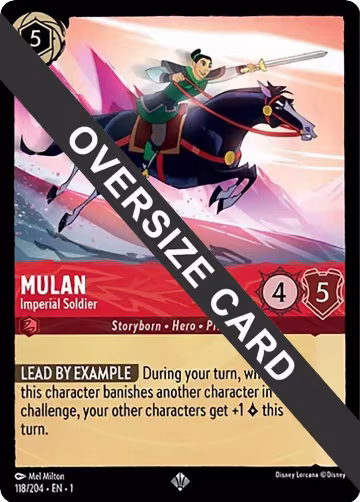 Mulan - Imperial Soldier (Oversized) (118/204), The First Chapter — Lorcana card price
