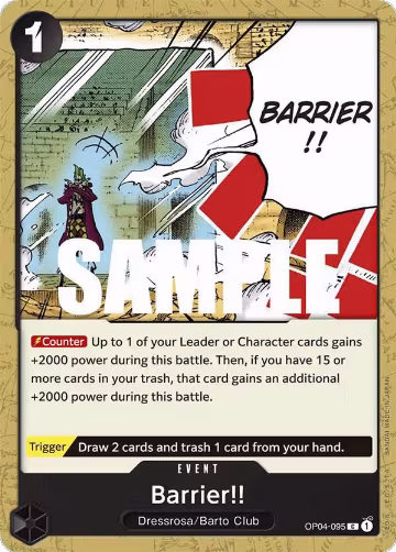 Barrier!! (OP04-095), Kingdoms of Intrigue — One Piece card price
