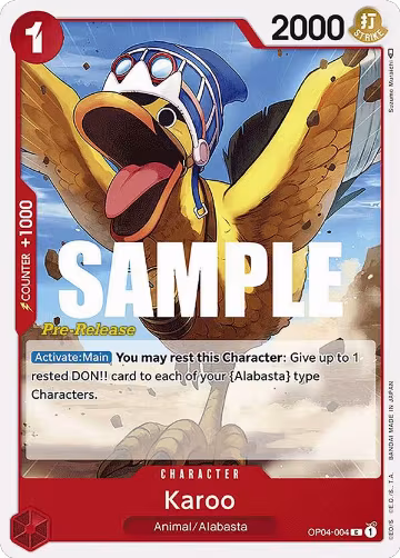 Karoo (OP04-004), Kingdoms of Intrigue Pre-Release Cards — One Piece card price