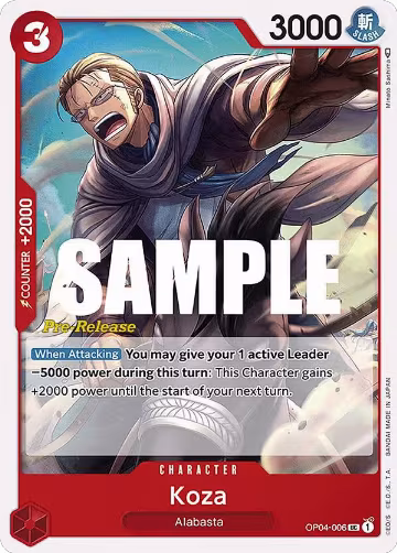 Koza (OP04-006), Kingdoms of Intrigue Pre-Release Cards — One Piece card price