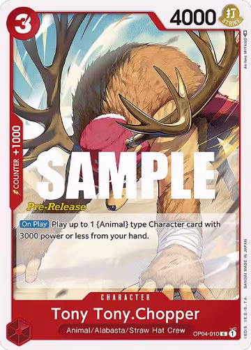 Tony Tony.Chopper (OP04-010), Kingdoms of Intrigue Pre-Release Cards — One Piece card price