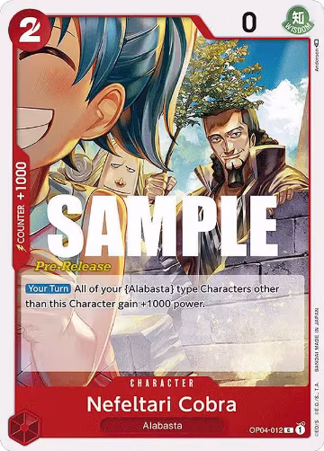 Nefeltari Cobra (OP04-012), Kingdoms of Intrigue Pre-Release Cards — One Piece card price