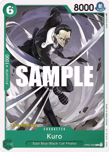 Kuro (OP04-023), Kingdoms of Intrigue Pre-Release Cards — One Piece card price