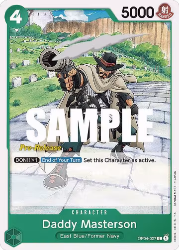 Daddy Masterson (OP04-027), Kingdoms of Intrigue Pre-Release Cards — One Piece card price